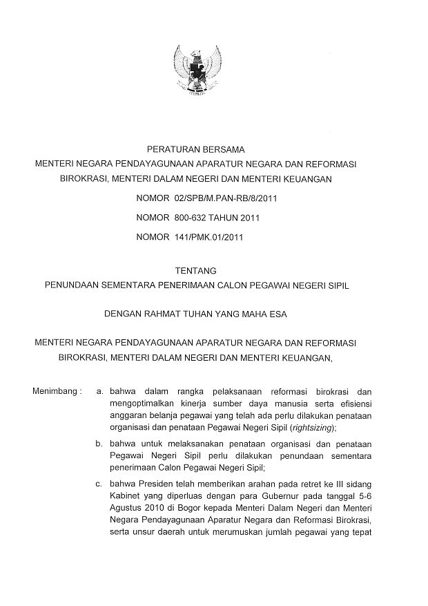 Peraturan Menteri Keuangan Nomor 141/PMK.01/2011