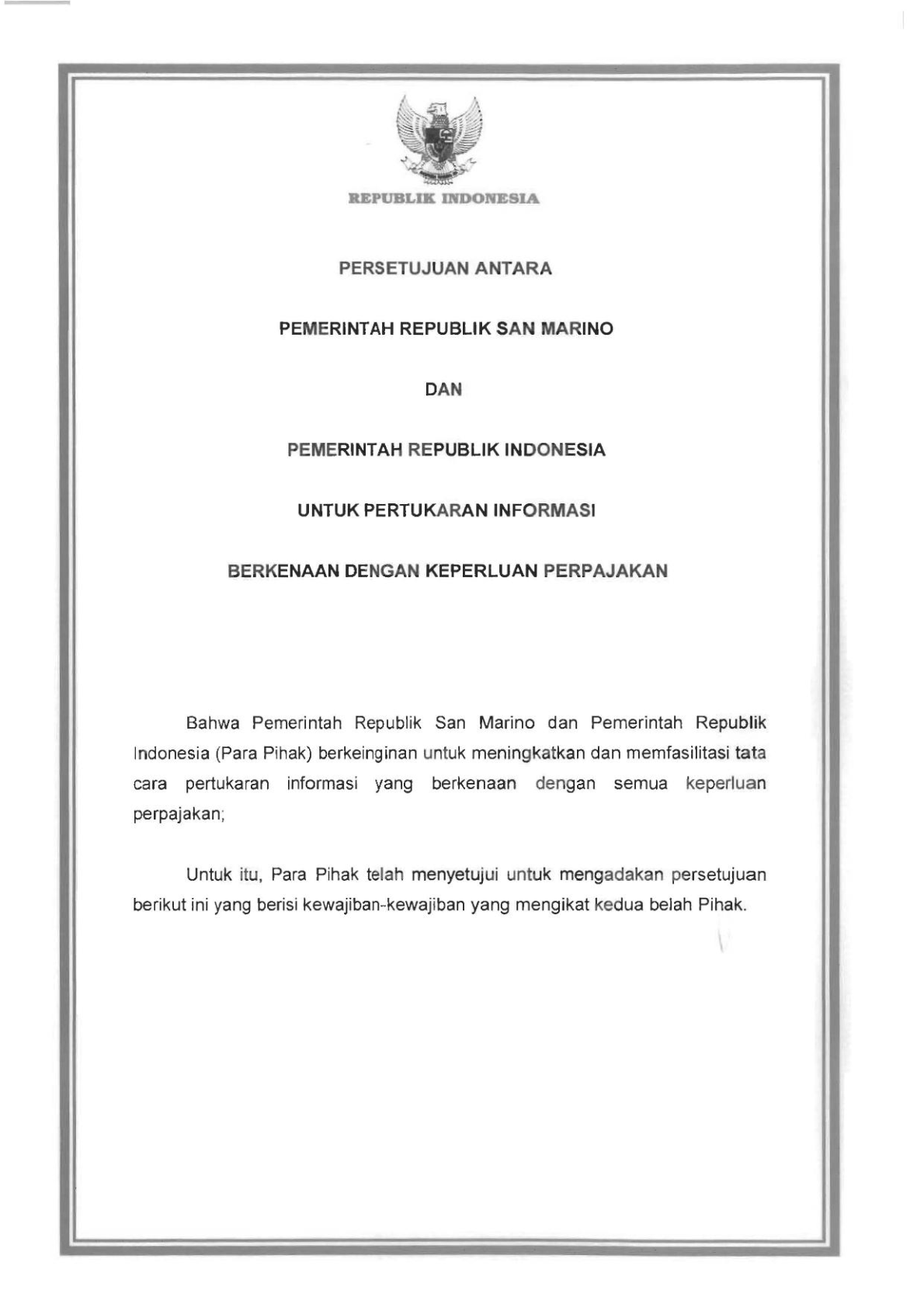 Peraturan Presiden Nomor 54 Tahun 2019