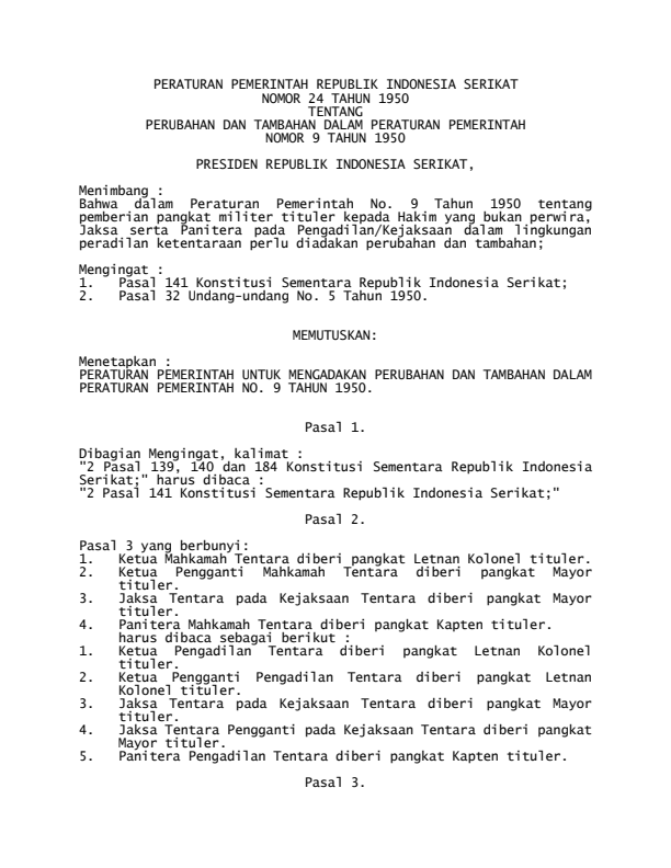 Peraturan Pemerintah Nomor 24 Tahun 1950