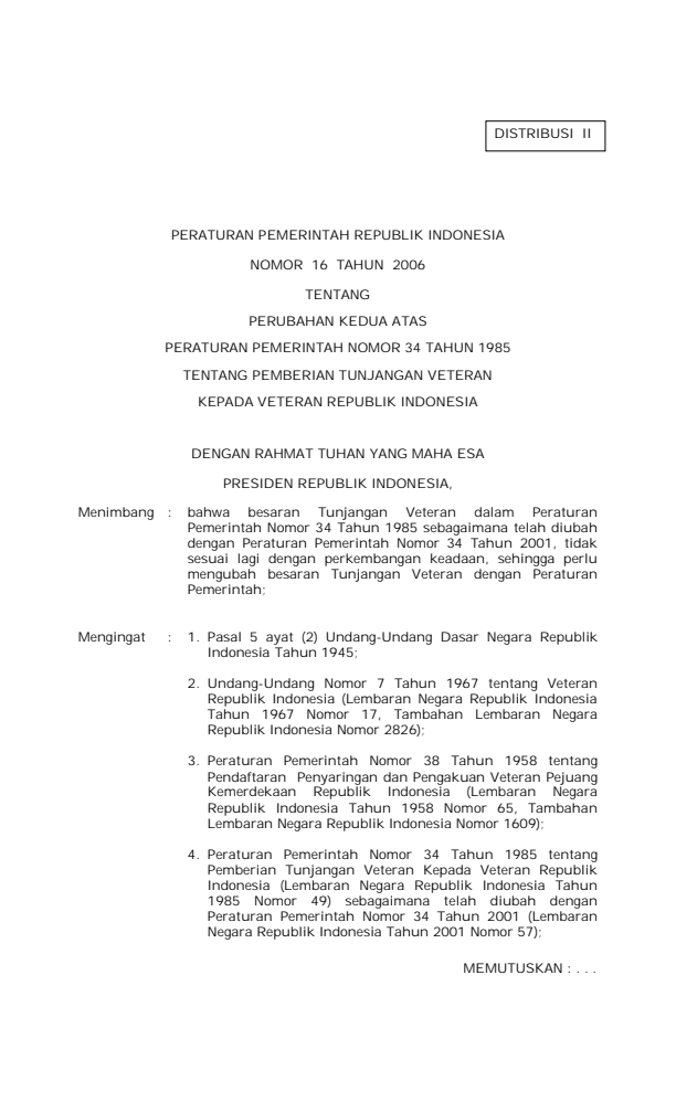 Peraturan Pemerintah Nomor 16 Tahun 2006