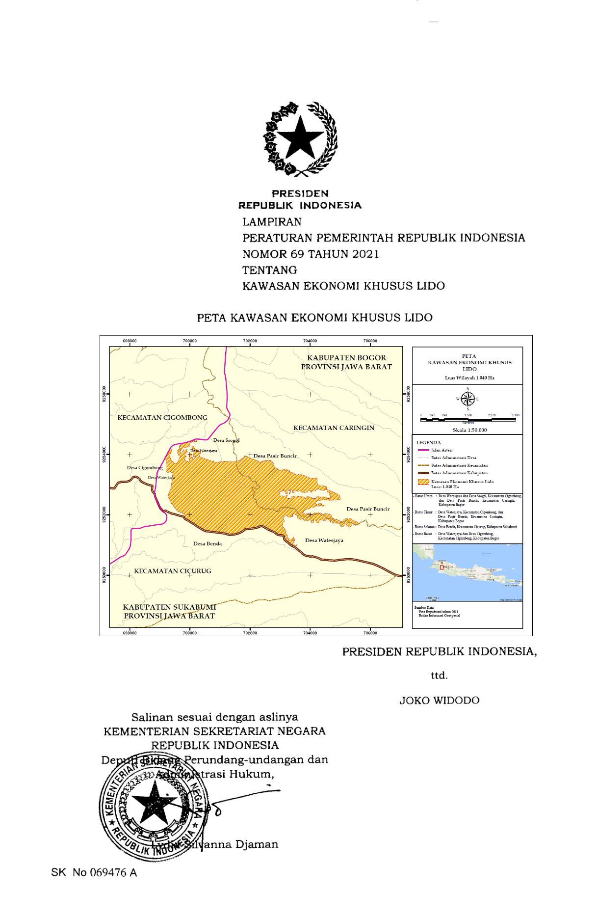 Peraturan Pemerintah Nomor 69 Tahun 2021